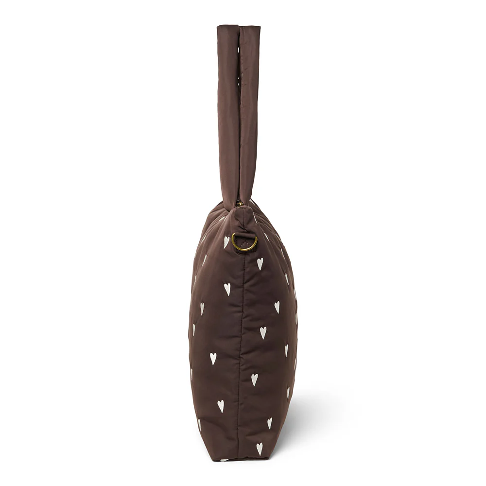 Studio Noos Wickeltasche 'Puffy' Brown Hearts - Image 7