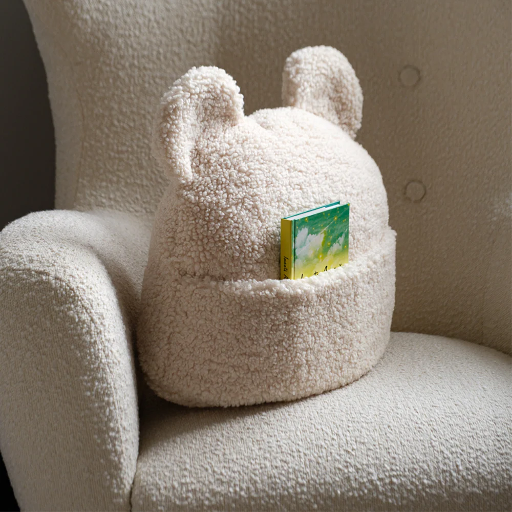 Wigiwama Kissen mit Tasche 'Teddy'  Cream White - Image 2