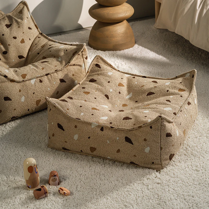 Wigiwama  Quadratischer Ottoman 'Terrazzo' Sand - Image 2