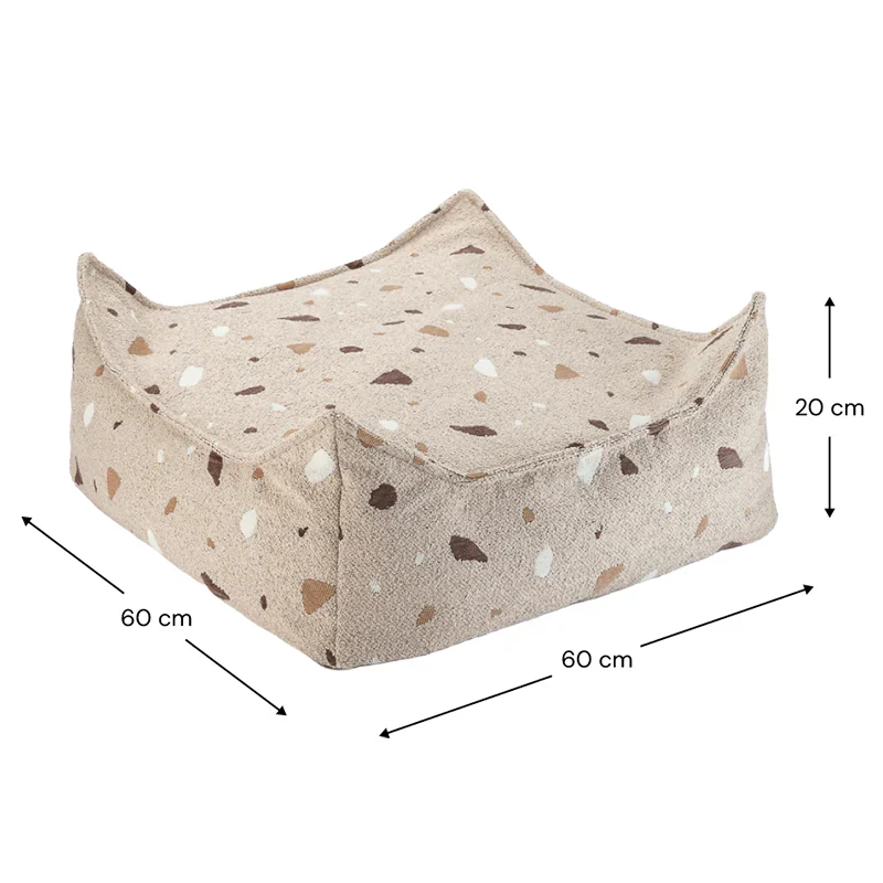 Wigiwama  Quadratischer Ottoman 'Terrazzo' Sand - Image 6