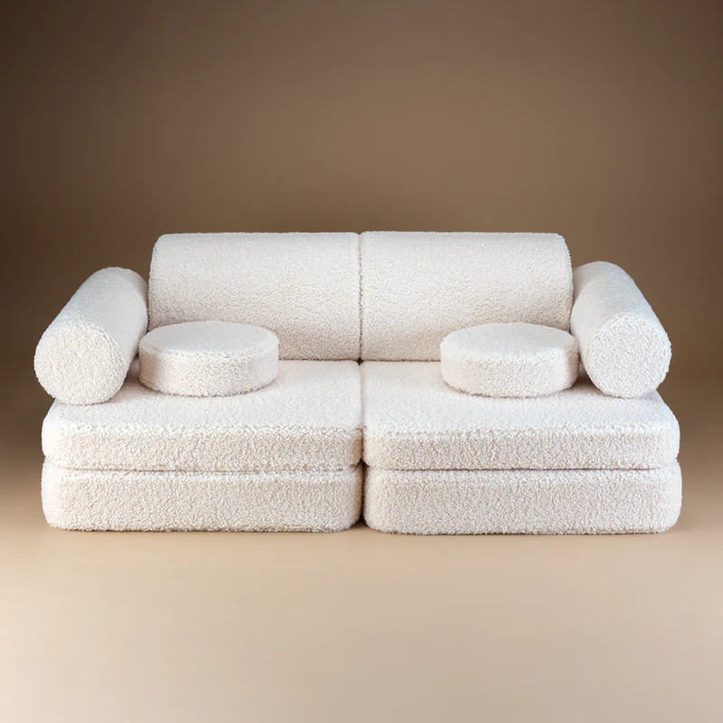 Wigiwama Sofa Teddy Settee Cream White - Image 4