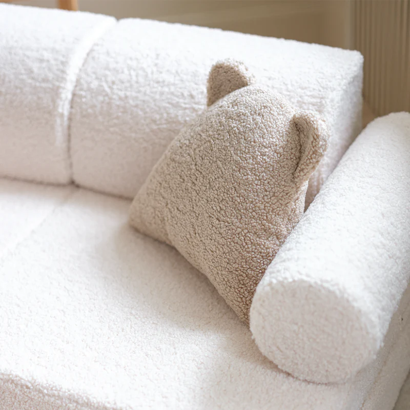 Wigiwama Sofa Teddy Settee Cream White - Image 5