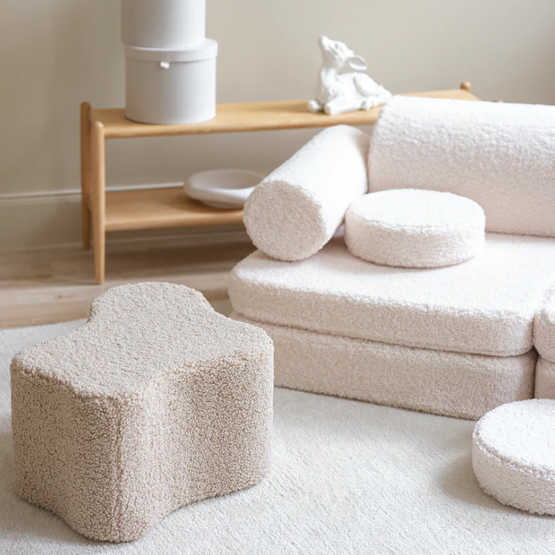 Wigiwama Sofa Teddy Settee Cream White - Image 6