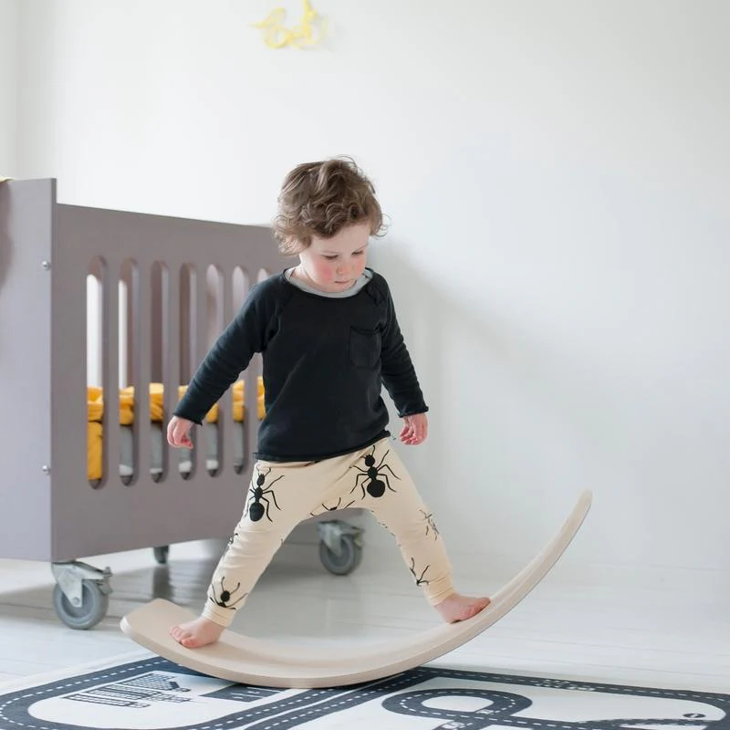 Wobbel  Original Balance Board transparent lackiert mit Filz  Wild Rose - Image 5