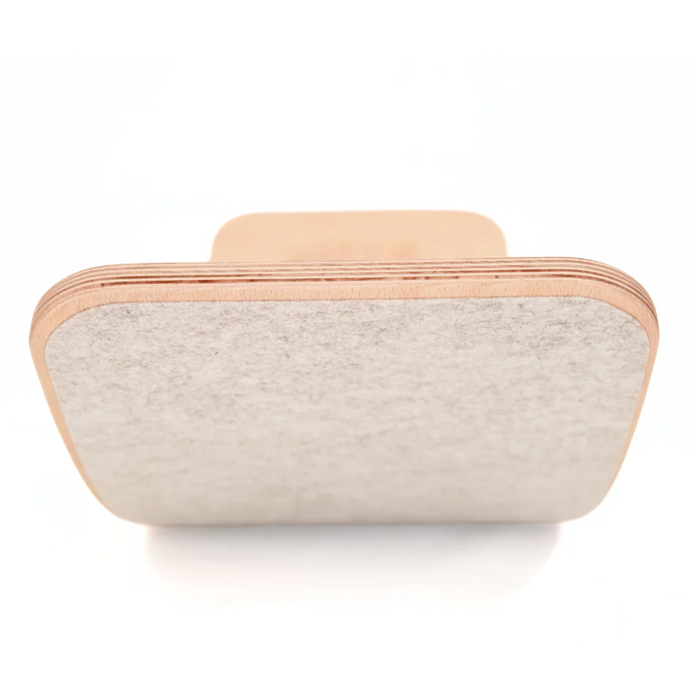 Wobbel  Original Balance Board transparent lackiert mit Filz  Wooly - Image 2