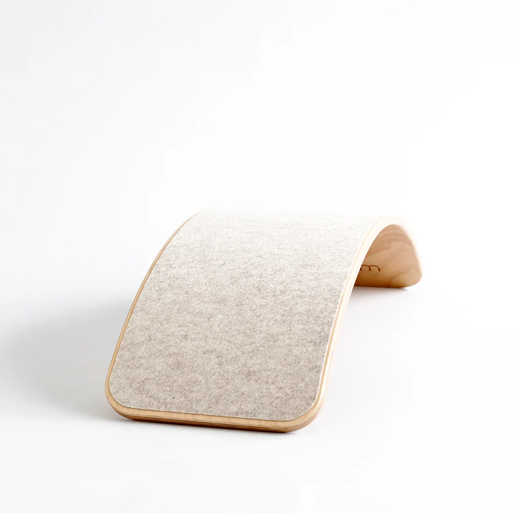Wobbel  Original Balance Board transparent lackiert mit Filz  Wooly - Image 3
